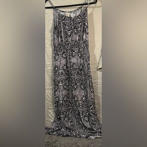 Faded Glory Gray and Black Paisley Dress